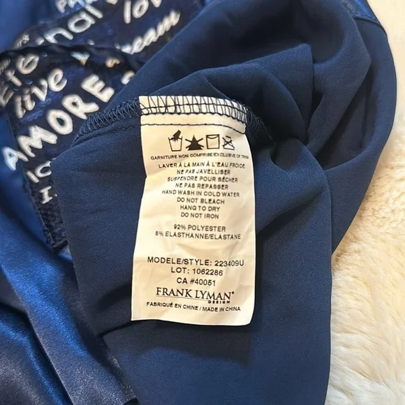💫Frank Lyman💫 Montreal Design Collection Printed Silk Blouse, EUC, Retails $191 - Picture 13 of 15